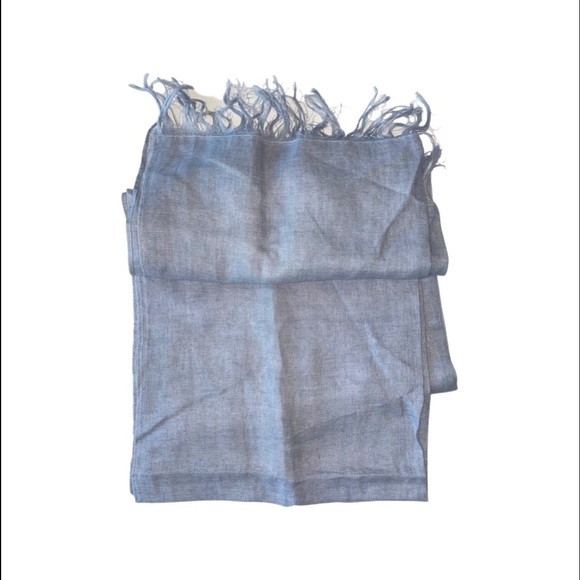 🌸 Cotton scarf light blue NWOT - Picture 2 of 3